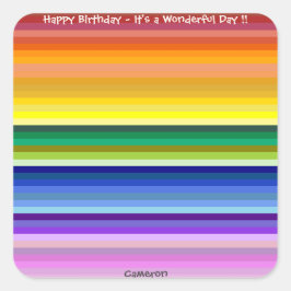 Adesivo Quadrado É uma festa do Arco-íris, padrão de distribuição m