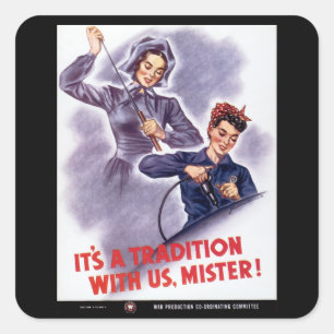 Adesivo Quadrado É uma tradição conosco, senhor!