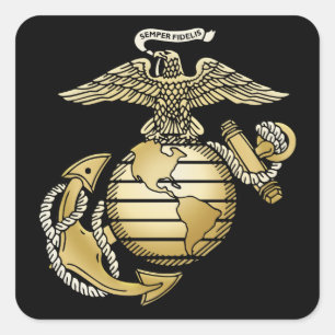 Adesivo Quadrado Eagle Globe Anchor