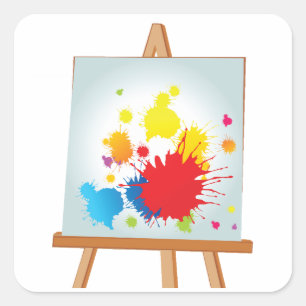 Adesivo Quadrado Easel Art Stickers