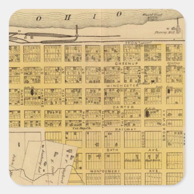 Adesivo Quadrado East Ashland, Kentucky (Frente)