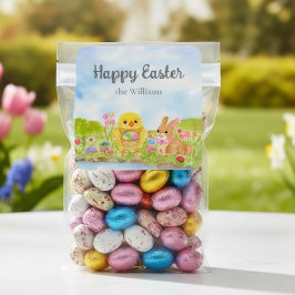 Adesivo Quadrado  Easter Egg Brunch Chick Easter Bunny Party