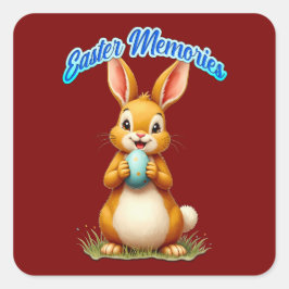 Adesivo Quadrado Easter Memories – Cute Bunny - Autocolante