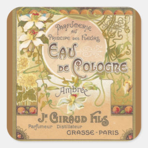 Adesivo Quadrado Eau de Cologne Ambree Stickers