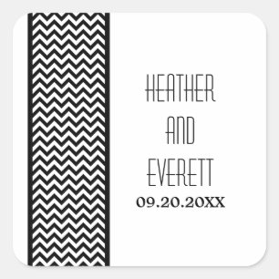 Adesivo Quadrado Ebony Chevron Border Stickers