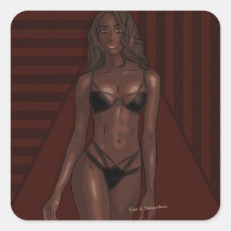 Adesivo Quadrado ebony eyes