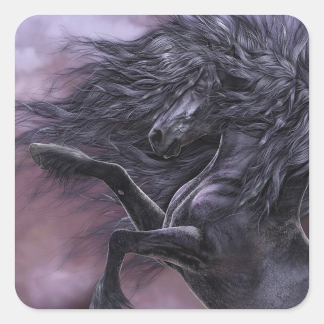 Adesivo Quadrado Ebony Fire Stickers (Frente)