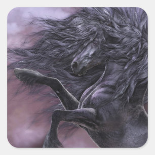 Adesivo Quadrado Ebony Fire Stickers