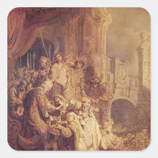 Adesivo Quadrado Ecce Homo, 1634 (Frente)