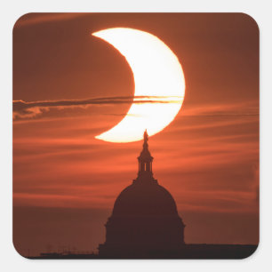 Adesivo Quadrado Eclipse Solar 2021