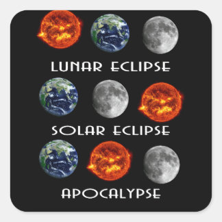 Adesivo Quadrado Eclipse Solar Eclipse Solar Apocalypse