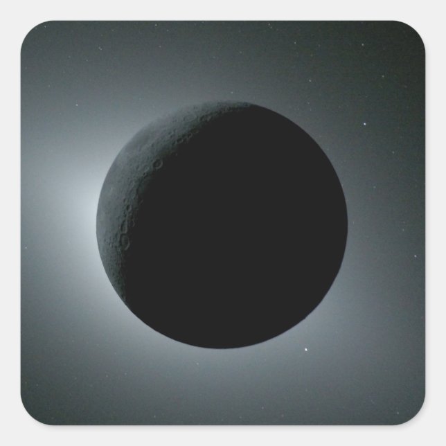 Adesivo Quadrado Eclipse Total do Sol Artemis II (Frente)