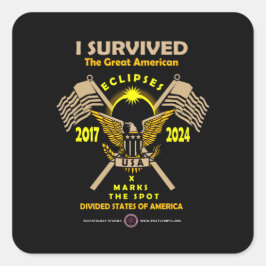 Adesivo Quadrado Eclipses excelentes Americanos