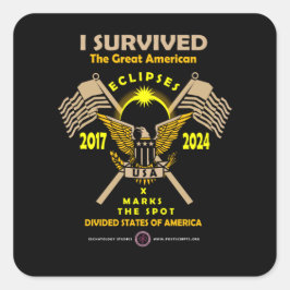 Adesivo Quadrado Eclipses excelentes Americanos