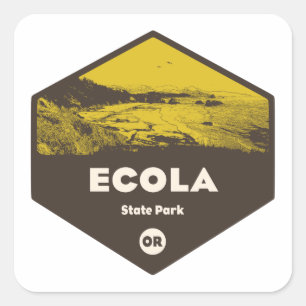 Adesivo Quadrado Eco a State Park Oregon