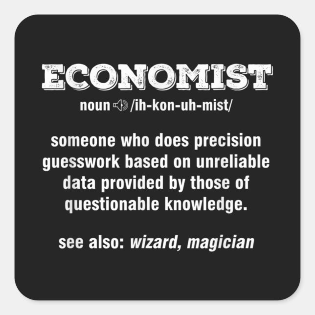 Adesivo Quadrado Economia Estudante Fiscalidade Professora Economis (Frente)
