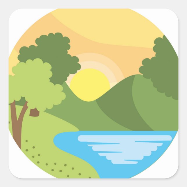 Adesivo Quadrado Ecos da Serenidade (Frente)