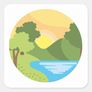 Adesivo Quadrado Ecos da Serenidade