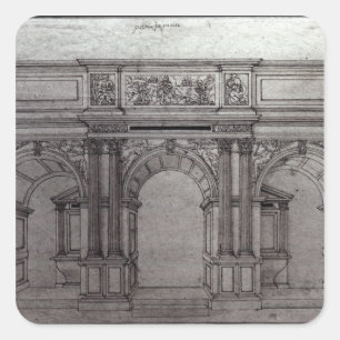 Adesivo Quadrado Ecrã do Rod da igreja