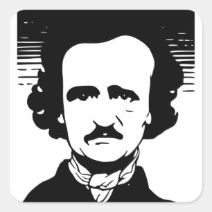 Adesivo Quadrado Edgar Allan Poe