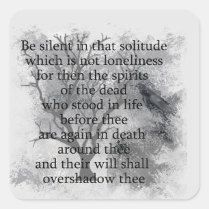 Adesivo Quadrado Edgar Allan Poe Espíritos do Poema do Halloween d