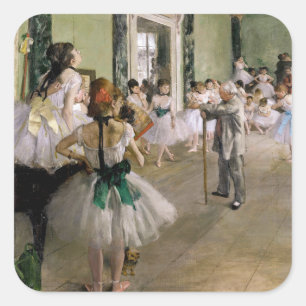 Adesivo Quadrado Edgar Degas - A Aula de Dança