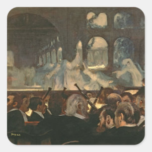 Adesivo Quadrado Edgar Degas   a cena do balé, a ópera de Meyerbe