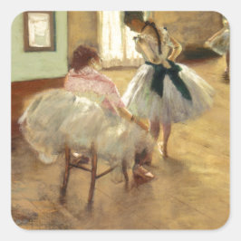 Adesivo Quadrado Edgar Degas A Lição Da Dança
