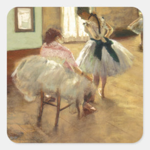 Adesivo Quadrado Edgar Degas A Lição Da Dança
