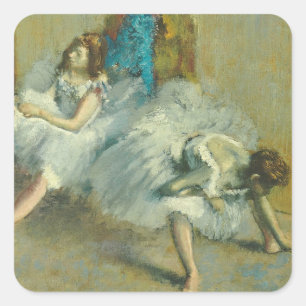 Adesivo Quadrado Edgar Degas   antes do balé, 1890-1892