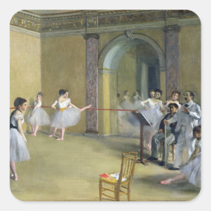 Adesivo Quadrado Edgar Degas   Dança Foyer