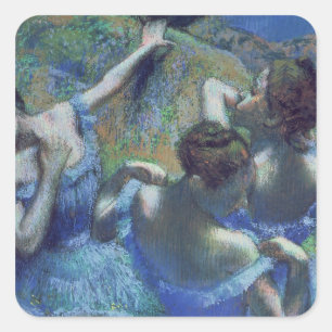 Adesivo Quadrado Edgar Degas Dançarinos azuis, c.1899