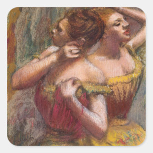 Adesivo Quadrado Edgar Degas dois dançarinos
