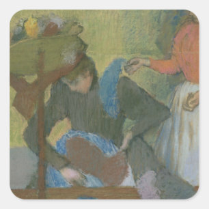 Adesivo Quadrado Edgar Degas no Milliner, c.1898