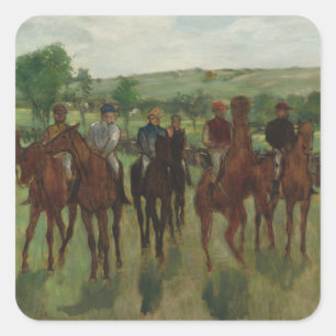 Adesivo Quadrado Edgar Degas   os cavaleiros