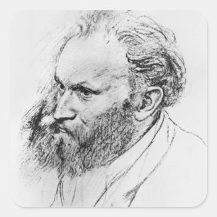Adesivo Quadrado Edgar Degas   Retrato de Edouard Manet