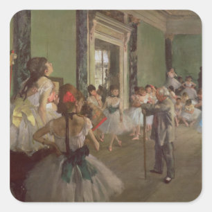 Adesivo Quadrado Edgar Degas The Dancing Class, c.1873-76