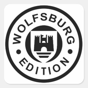 Adesivo Quadrado Edição de Wolfsburg (preto)
