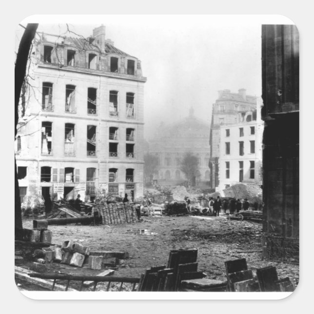 Adesivo Quadrado Edifício da Avenida de l'Opera (Frente)