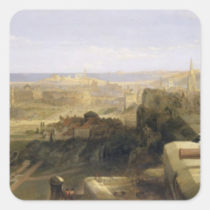 Adesivo Quadrado Edimburgo do Castelo, 1847 (óleo na canvas)
