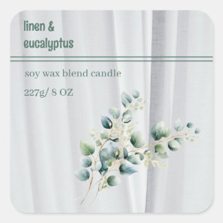 Adesivo Quadrado Editable Linen and Eucalyptus Product