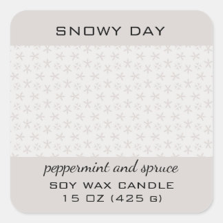 Adesivo Quadrado Editable Snowy Day Snowflake Pattern Product