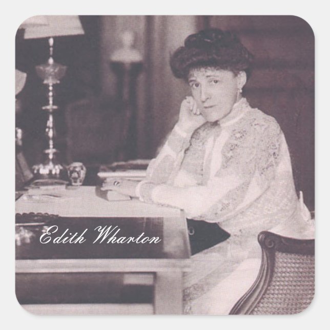 Adesivo Quadrado Edith Wharton Stickers (Frente)