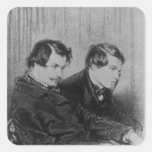 Adesivo Quadrado Edmond de Goncourt e Jules de Goncourt