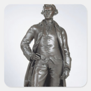 Adesivo Quadrado Edmund Burke (1729-97) 1865 (bronze)