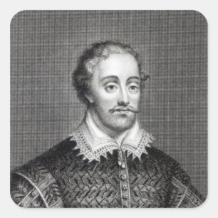 Adesivo Quadrado Edmund Spenser, gravado pela leitura de Burnet
