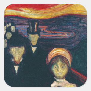 Adesivo Quadrado Edvard Munch - Ansiedade