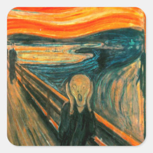 Adesivo Quadrado EDVARD MUNCH - O gritar 1893