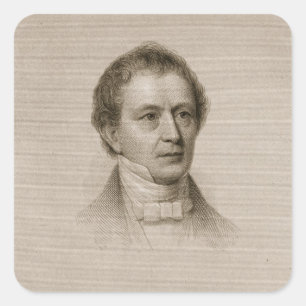 Adesivo Quadrado Edward Everett, gravado por John Cheney (1801-85)