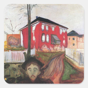 Adesivo Quadrado Edward Munch a pintura da arte